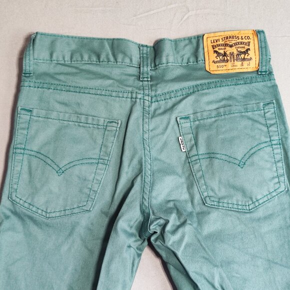 Levis 510 jeans women's size 12 reg. 26X26 green super skinny, stretch - Picture 5 of 12
